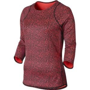 Nike Womens large printed base layer 3/4 length sleeves pink purple warm gear we